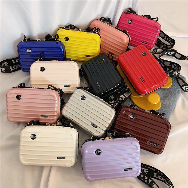 2019 trendy new fashion mini suitcase bag small square all-match single shoulder Messenger box bag personalized small bag