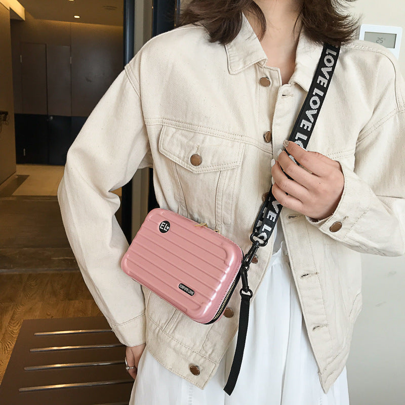 2019 trendy new fashion mini suitcase bag small square all-match single shoulder Messenger box bag personalized small bag