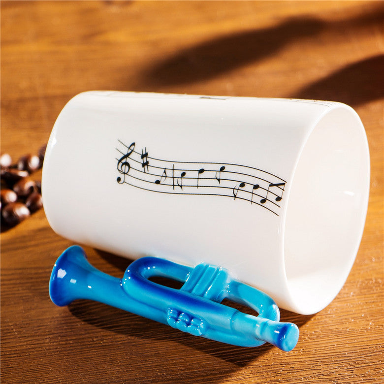 Yoko / ceramic electric guitar mug ins milk cup musical instrument notes cup cup coffee cup foreign trade Zakka