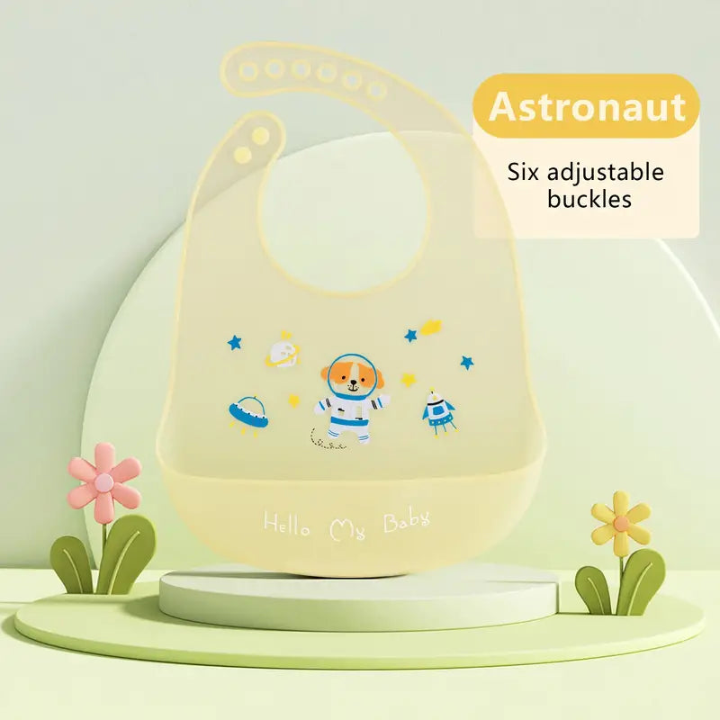 2024 New Baby Silicone Bibs Summer Baby Food Supplement Rice Pocket Saliva Pocket Children's Lightweight Waterproof Bib