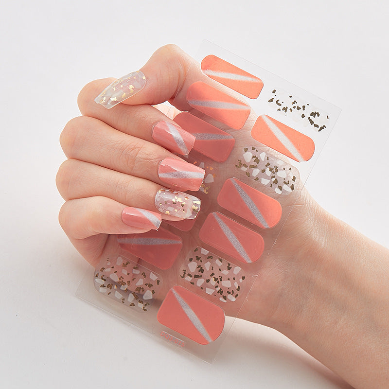 3d Laser Bronzing Craft Nail Applique Nail Sticker