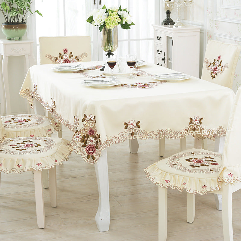 220 European-style embroidered table cloth chair cover fabric table flag decoration coffee table cloth home table cloth factory wholesale