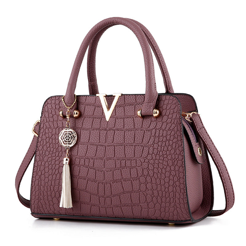 2018 new one-shoulder women's bag one generation hair Europe and America fashion pu women's bag crocodile pattern ladies handbag wholesale