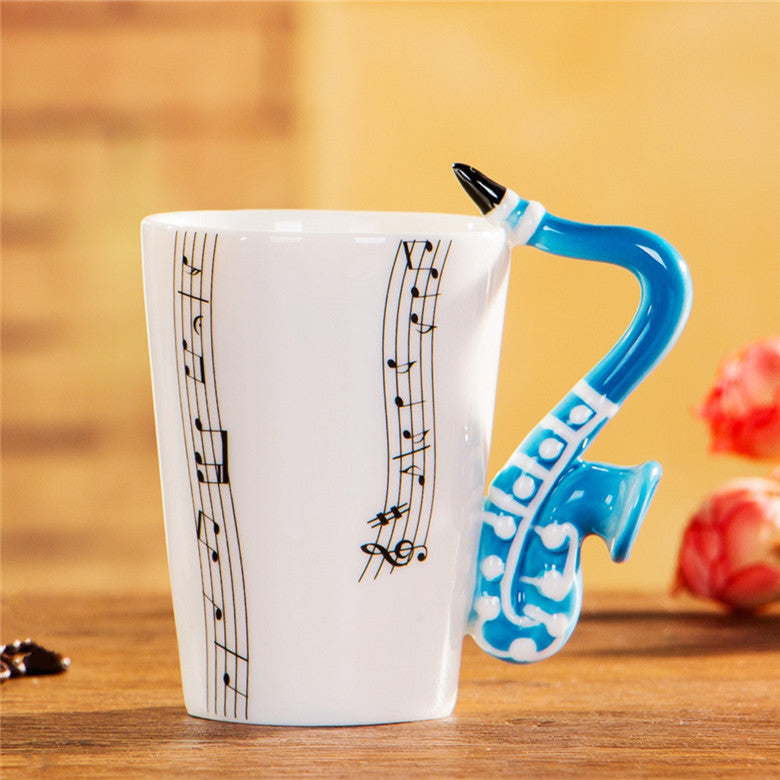 Yoko / ceramic electric guitar mug ins milk cup musical instrument notes cup cup coffee cup foreign trade Zakka