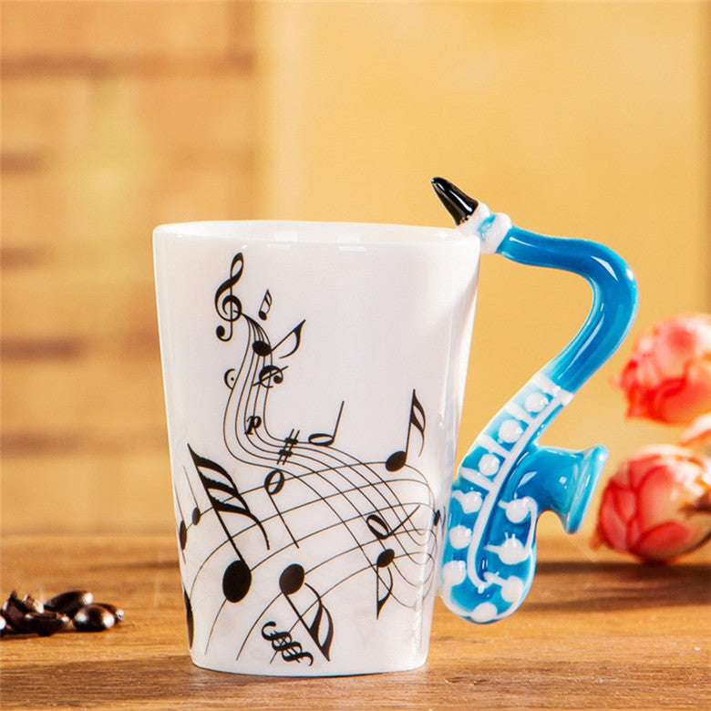 Yoko / ceramic electric guitar mug ins milk cup musical instrument notes cup cup coffee cup foreign trade Zakka