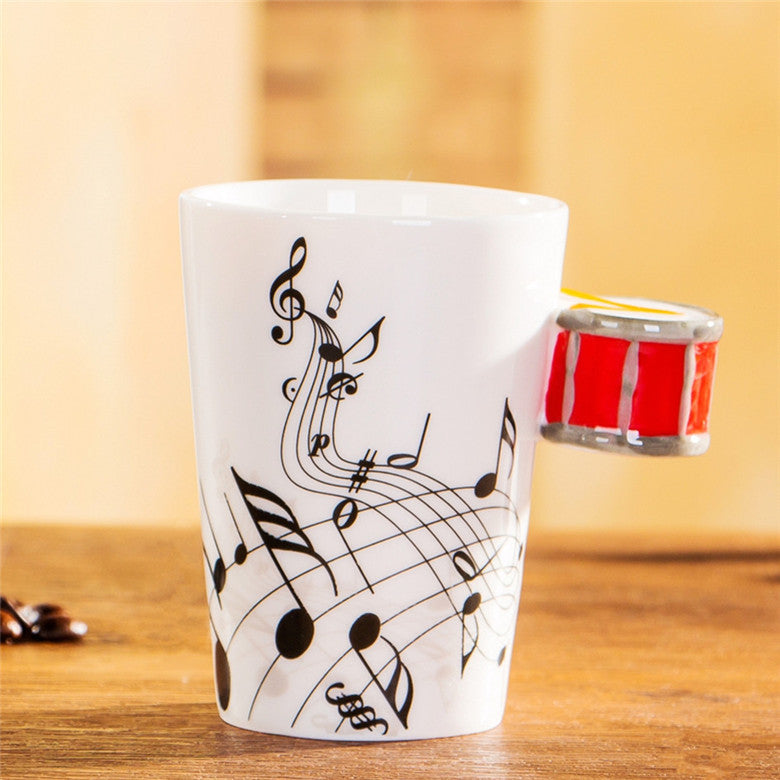 Yoko / ceramic electric guitar mug ins milk cup musical instrument notes cup cup coffee cup foreign trade Zakka