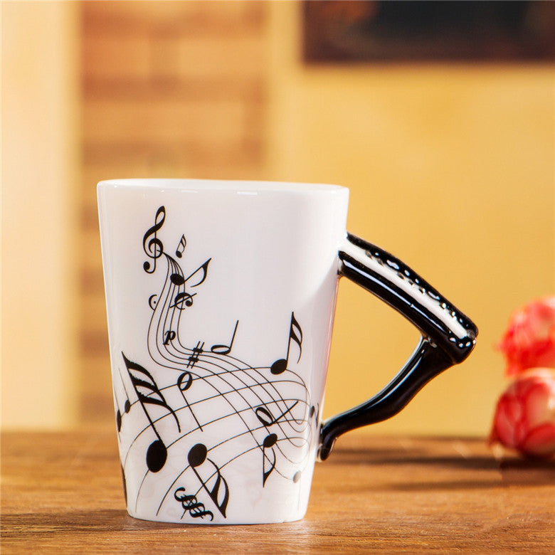 Yoko / ceramic electric guitar mug ins milk cup musical instrument notes cup cup coffee cup foreign trade Zakka