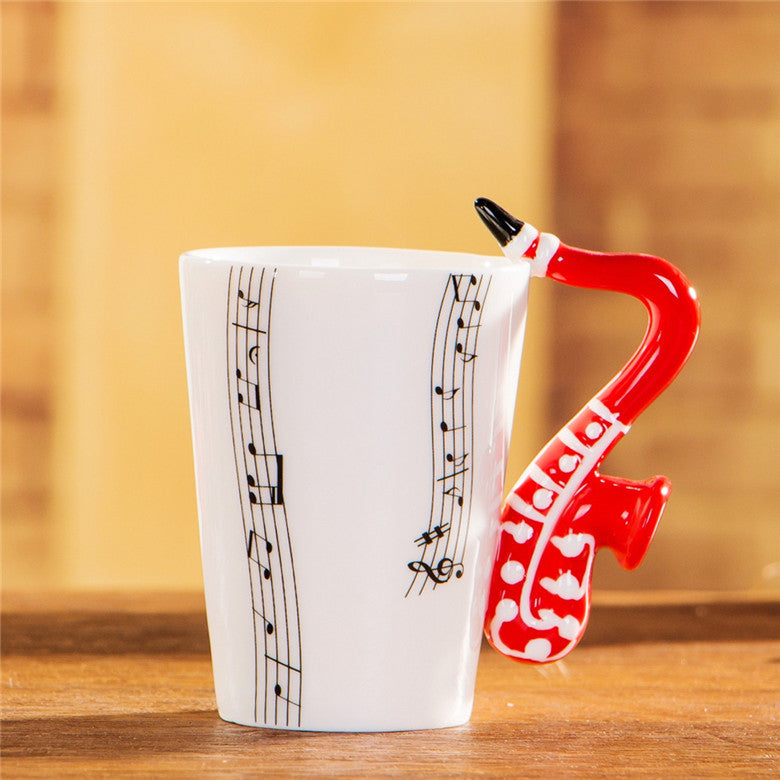 Yoko / ceramic electric guitar mug ins milk cup musical instrument notes cup cup coffee cup foreign trade Zakka