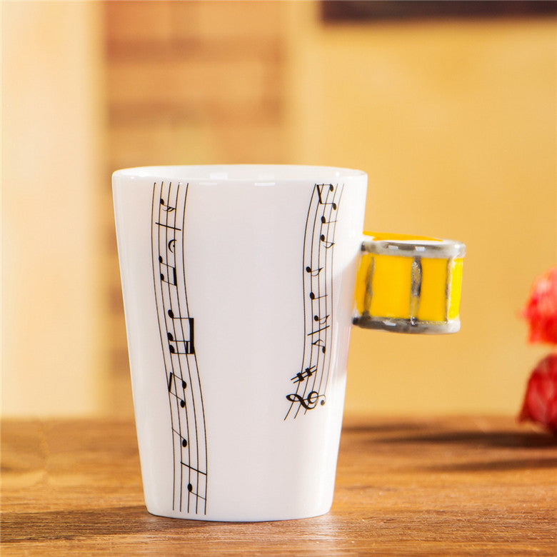 Yoko / ceramic electric guitar mug ins milk cup musical instrument notes cup cup coffee cup foreign trade Zakka