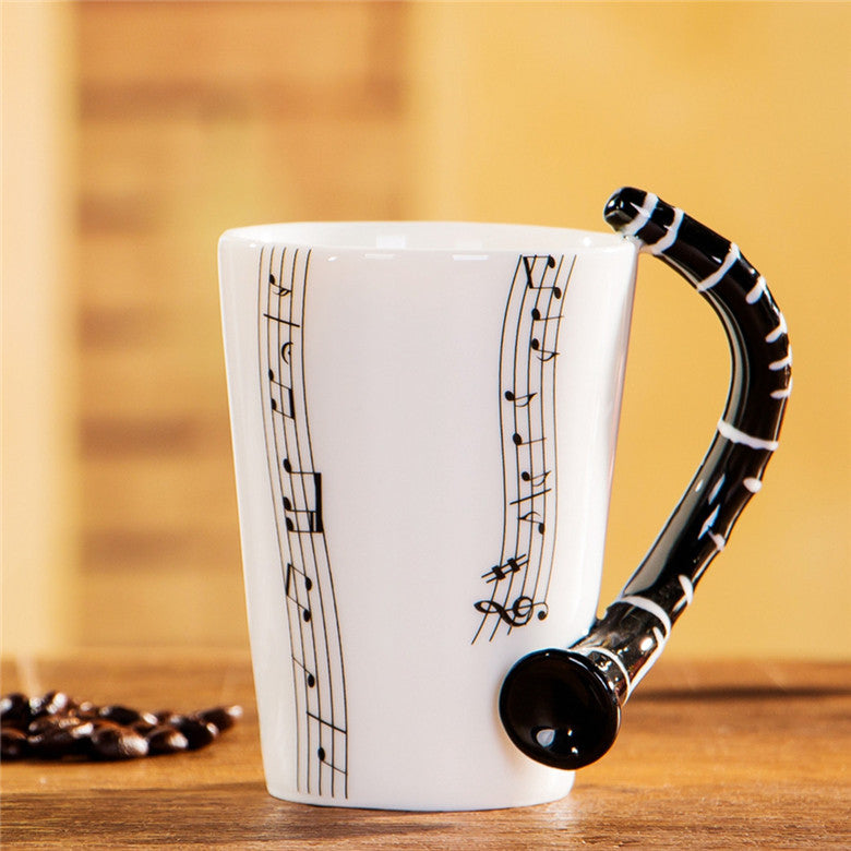 Yoko / ceramic electric guitar mug ins milk cup musical instrument notes cup cup coffee cup foreign trade Zakka