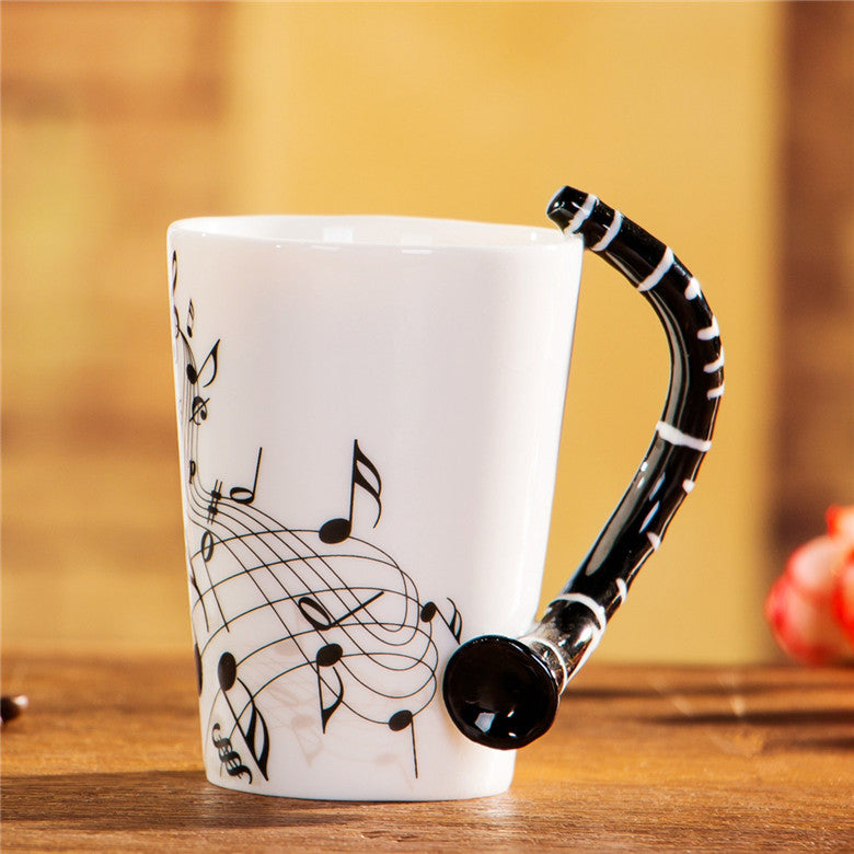 Yoko / ceramic electric guitar mug ins milk cup musical instrument notes cup cup coffee cup foreign trade Zakka