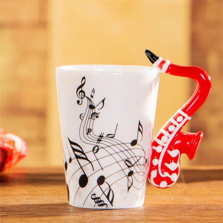 Yoko / ceramic electric guitar mug ins milk cup musical instrument notes cup cup coffee cup foreign trade Zakka