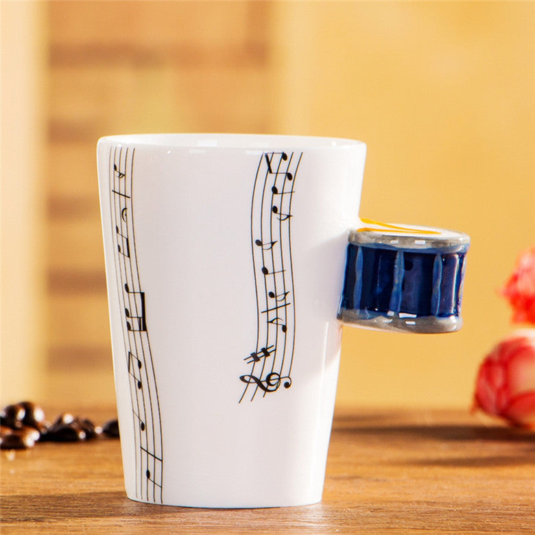 Yoko / ceramic electric guitar mug ins milk cup musical instrument notes cup cup coffee cup foreign trade Zakka