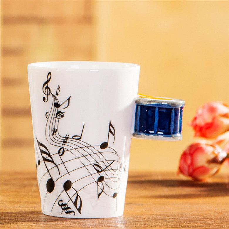 Yoko / ceramic electric guitar mug ins milk cup musical instrument notes cup cup coffee cup foreign trade Zakka