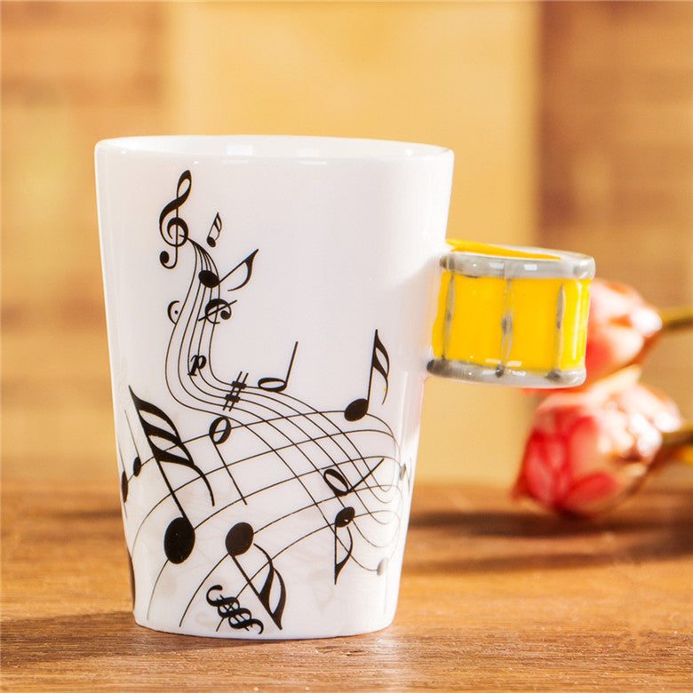 Yoko / ceramic electric guitar mug ins milk cup musical instrument notes cup cup coffee cup foreign trade Zakka