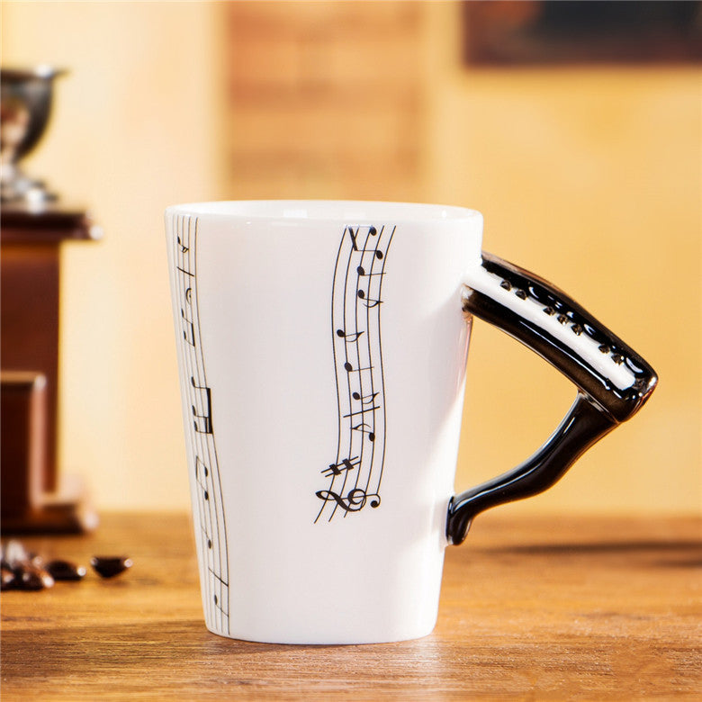 Yoko / ceramic electric guitar mug ins milk cup musical instrument notes cup cup coffee cup foreign trade Zakka