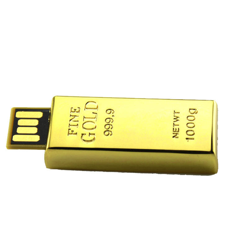 3.0 Gold Bar USB Flash Drive Gold Brick Creative Simulation Gold 64g Corporate Business Personalized Gold Gift USB Flash Drive 8G