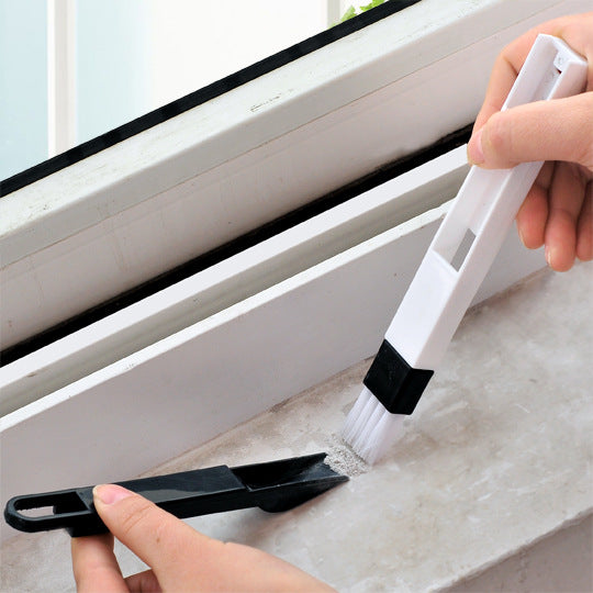 Window slot groove cleaning brush screen window cleaning tool keyboard groove small brush glass belt dustpan gap brush