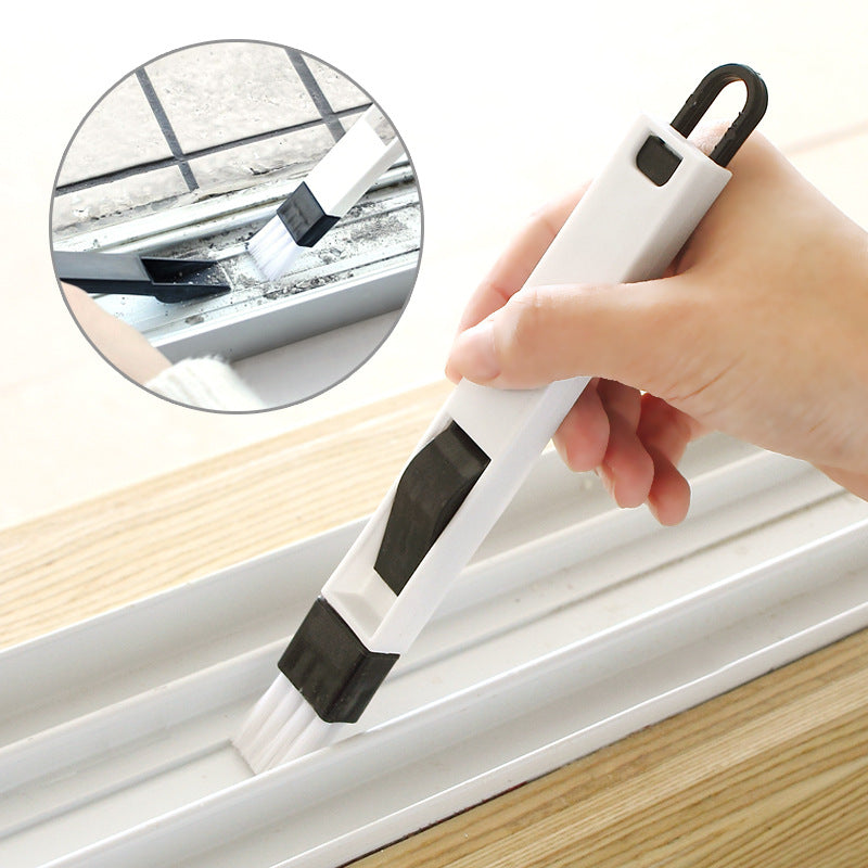 Window slot groove cleaning brush screen window cleaning tool keyboard groove small brush glass belt dustpan gap brush