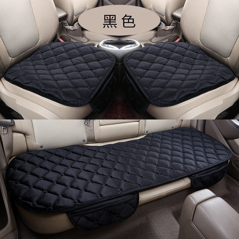 Winter plush three-piece car seat cushion without backrest non-slip wool cushion leaflet office chair cushion factory wholesale