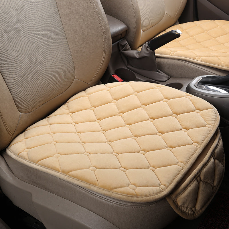 Winter plush three-piece car seat cushion without backrest non-slip wool cushion leaflet office chair cushion factory wholesale