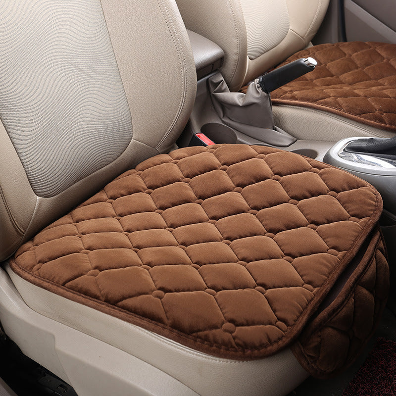 Winter plush three-piece car seat cushion without backrest non-slip wool cushion leaflet office chair cushion factory wholesale