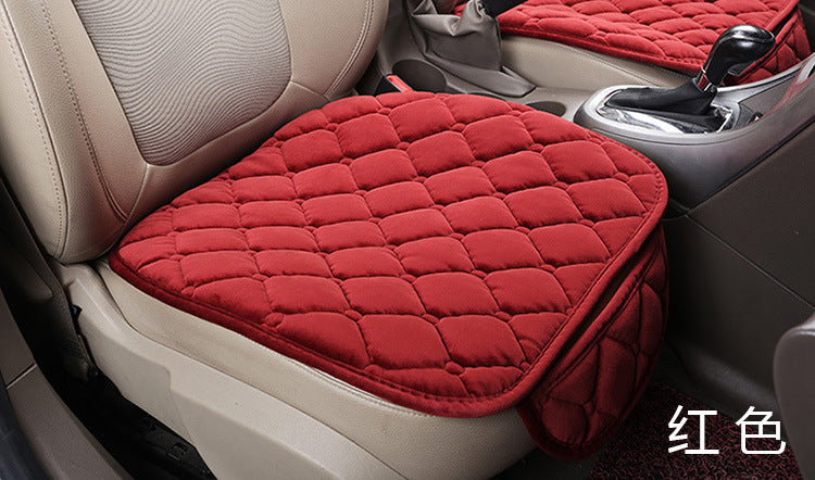 Winter plush three-piece car seat cushion without backrest non-slip wool cushion leaflet office chair cushion factory wholesale