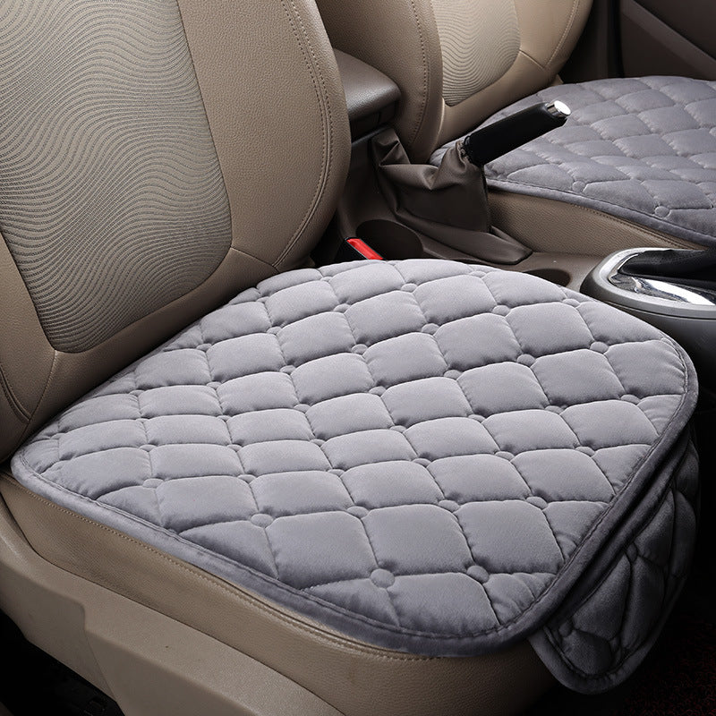 Winter plush three-piece car seat cushion without backrest non-slip wool cushion leaflet office chair cushion factory wholesale