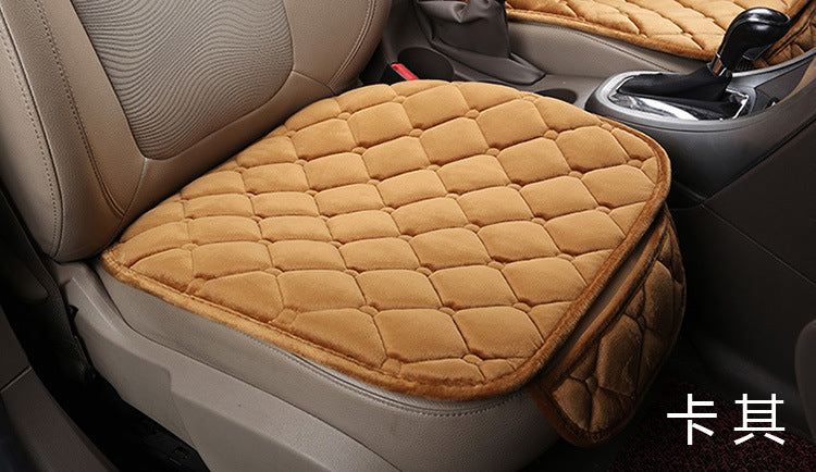 Winter plush three-piece car seat cushion without backrest non-slip wool cushion leaflet office chair cushion factory wholesale