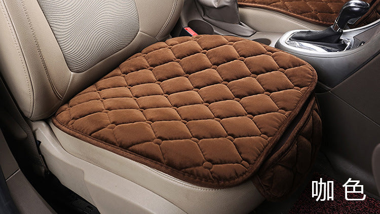 Winter plush three-piece car seat cushion without backrest non-slip wool cushion leaflet office chair cushion factory wholesale