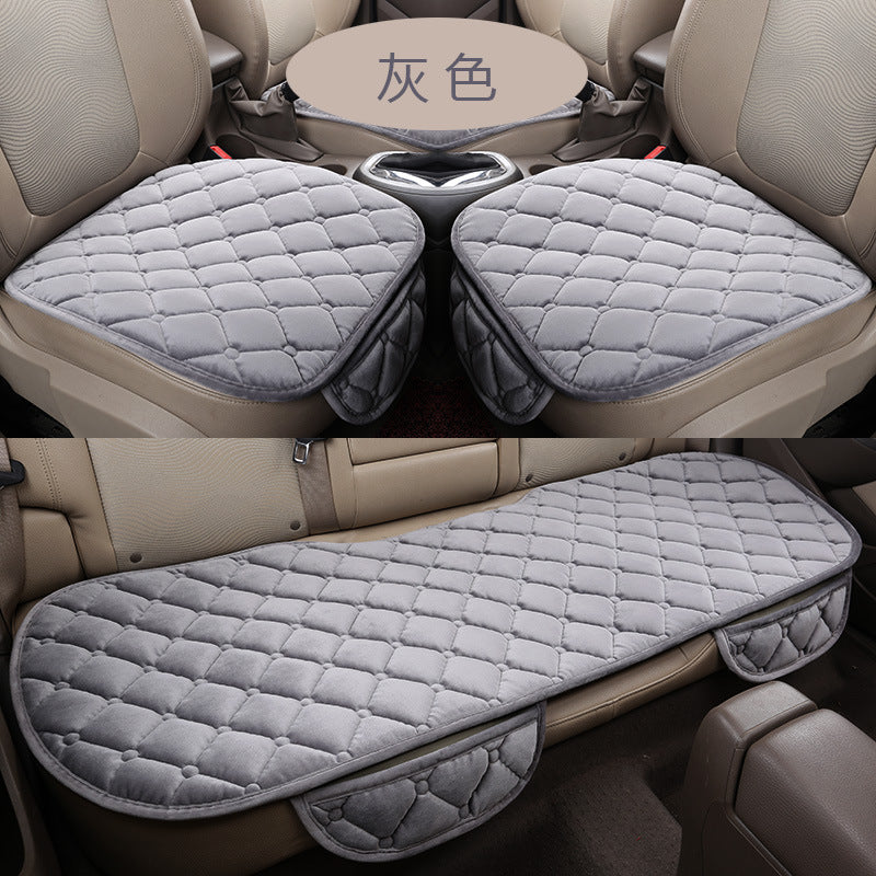 Winter plush three-piece car seat cushion without backrest non-slip wool cushion leaflet office chair cushion factory wholesale