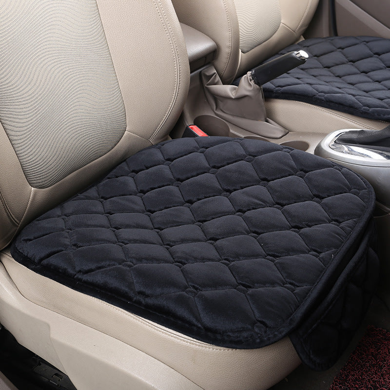 Winter plush three-piece car seat cushion without backrest non-slip wool cushion leaflet office chair cushion factory wholesale