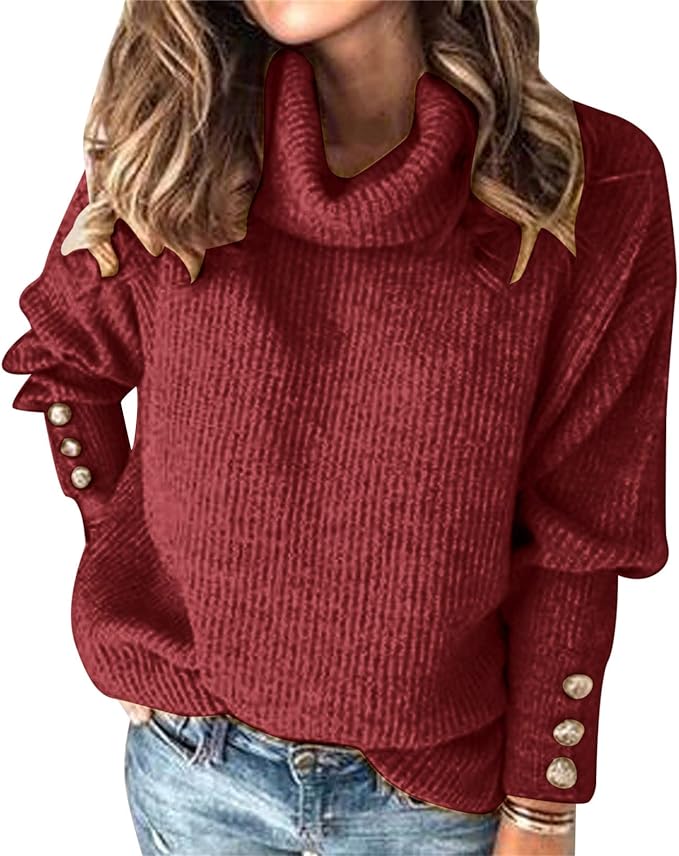 2023wish cross-border autumn and winter European and American foreign trade women's sweatshirt hot model turtleneck sweater tops in stock