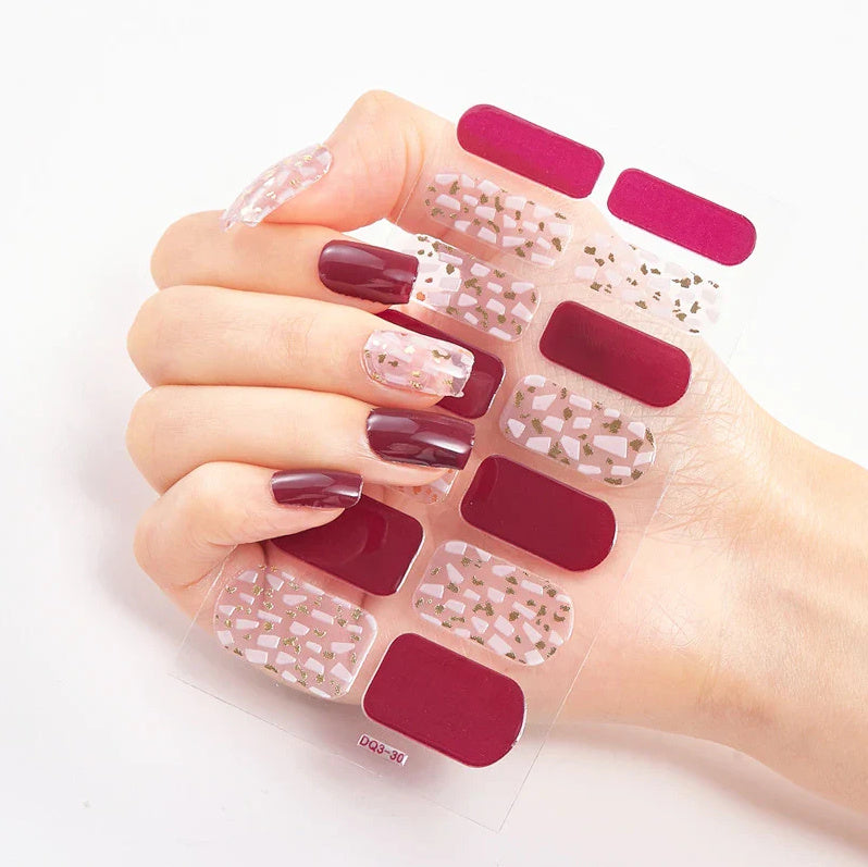 3d Laser Bronzing Craft Nail Applique Nail Sticker