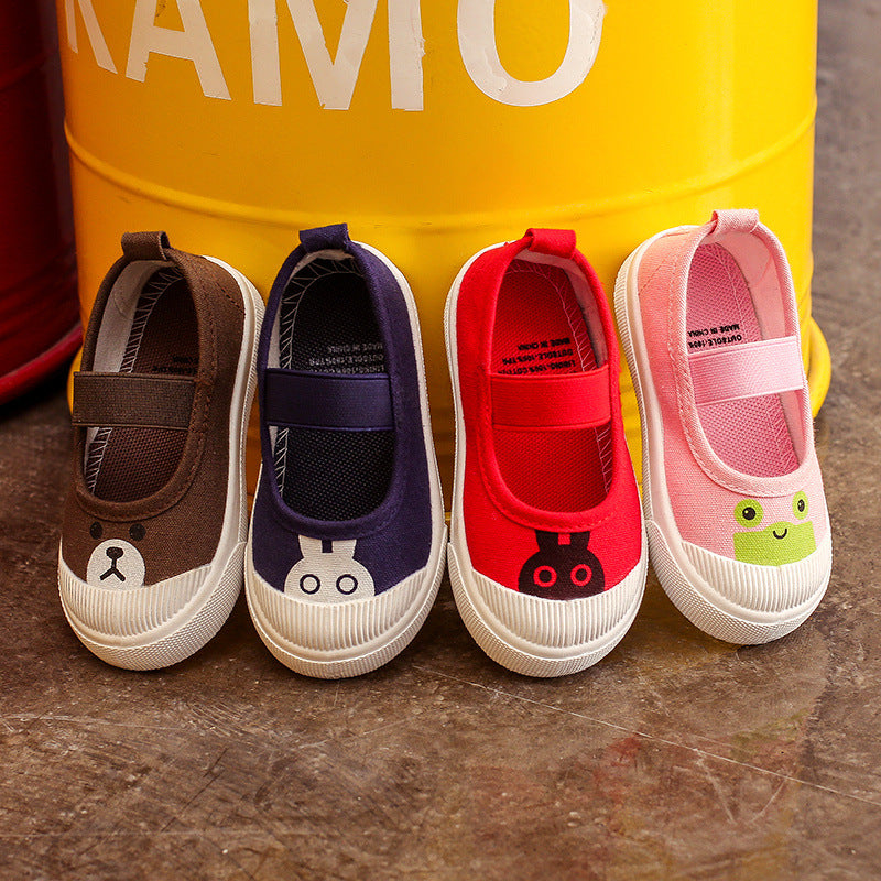 2020 spring and autumn new baby canvas shoes boys indoor shoes girls white shoes kindergarten students shoes wholesale