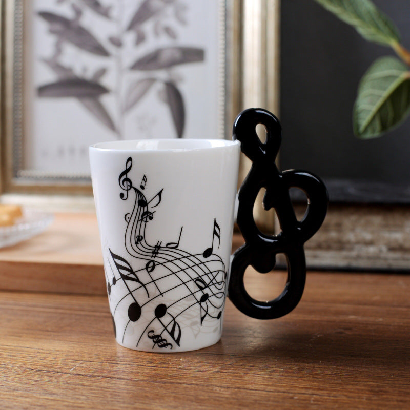 Yoko / ceramic electric guitar mug ins milk cup musical instrument notes cup cup coffee cup foreign trade Zakka