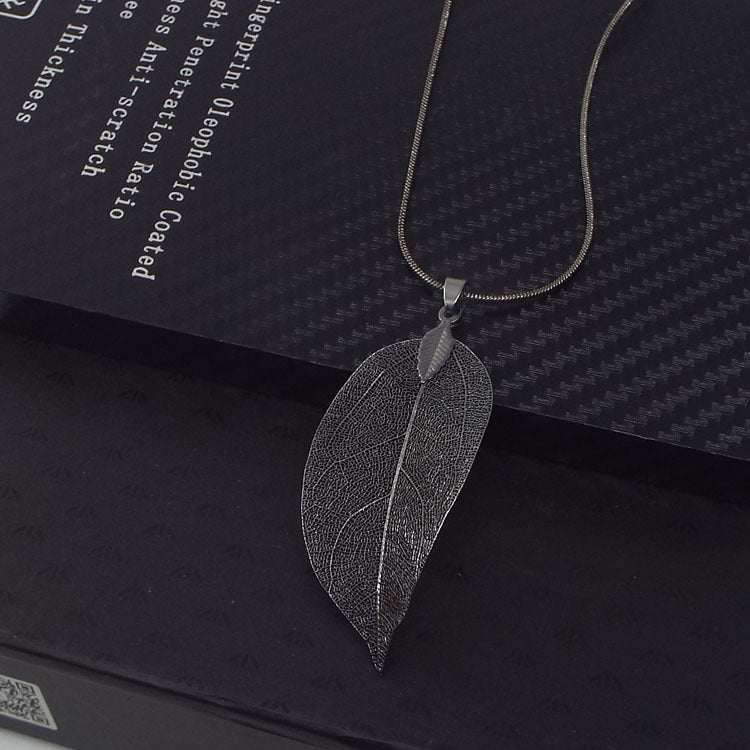 Wish Amazon ebay Explosive Korean Fashion Fresh Personality Metal Leaf Necklace Long Sweater Chain Wholesale