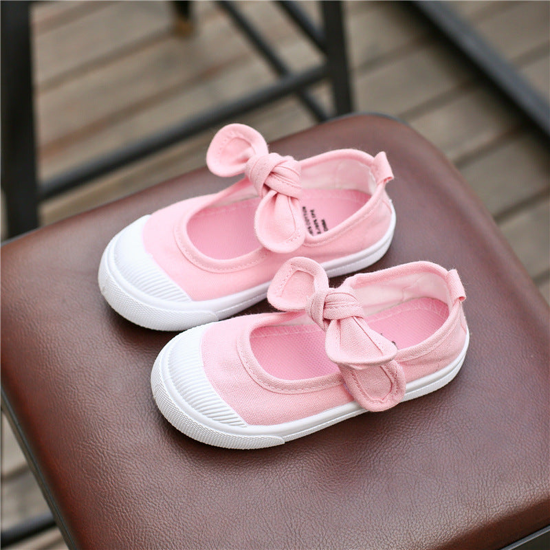 2020 spring and autumn new baby canvas shoes boys indoor shoes girls white shoes kindergarten students shoes wholesale