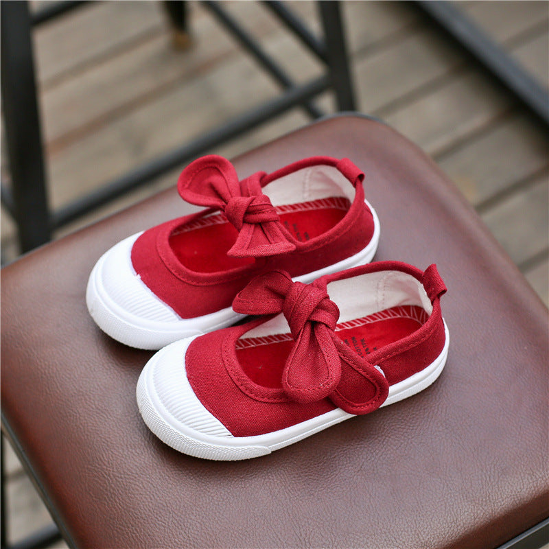 2020 spring and autumn new baby canvas shoes boys indoor shoes girls white shoes kindergarten students shoes wholesale