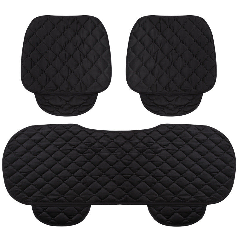 Winter plush three-piece car seat cushion without backrest non-slip wool cushion leaflet office chair cushion factory wholesale