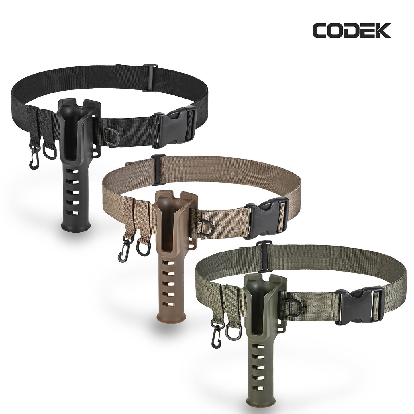 28189 CODEK [fishing rod belt bracket] Lu Yaji fishing waist hanging rod holder fixer fishing gear hanging buckle