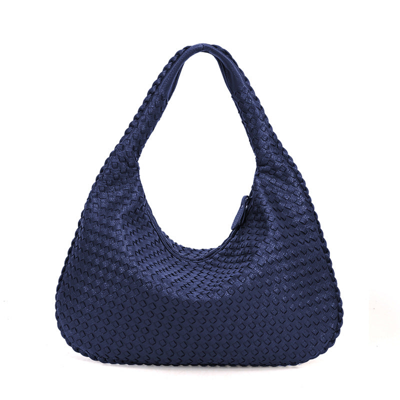 Women's versatile bag, underarm handbag, new single-shoulder cross-border handbag, handmade bag, niche texture woven French commuter