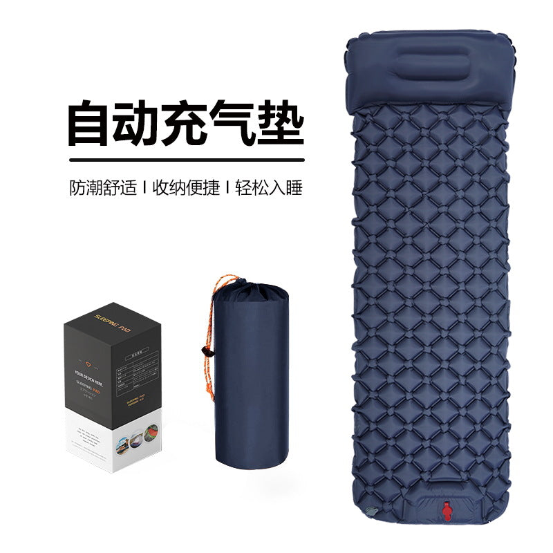 [One piece delivery] Outdoor camping inflatable sleeping pad TPU ultra-light press type air moisture-proof pad weight 590g