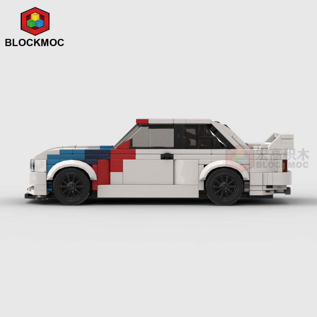 [M power] MOC building blocks are suitable for LEGO speed series 8-grid BMW E30 M3 racing car building boy