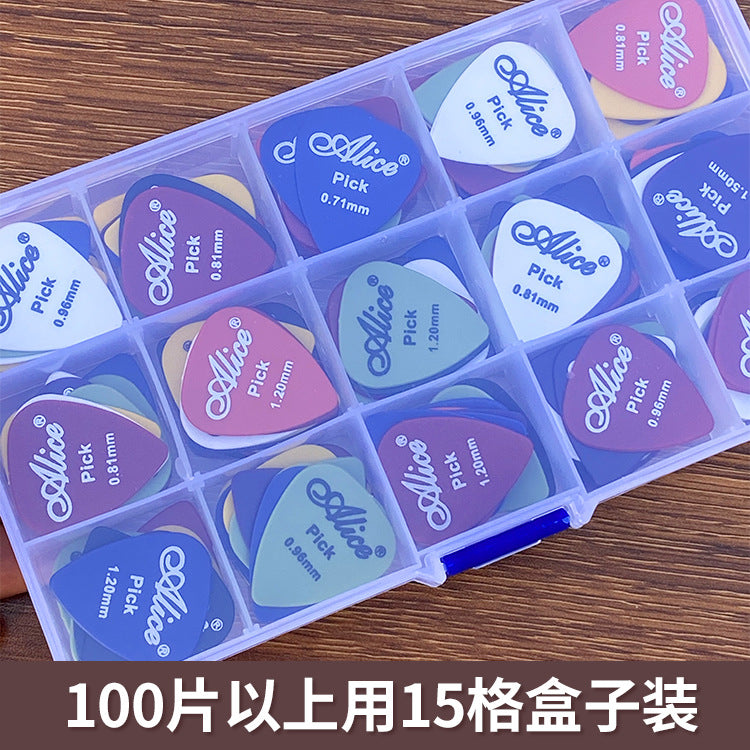 Alice Guitar Picks Wholesale ABS Resin Matte/Glossy Shrapnel Boxed 20-300 Pieces Mixed Pack