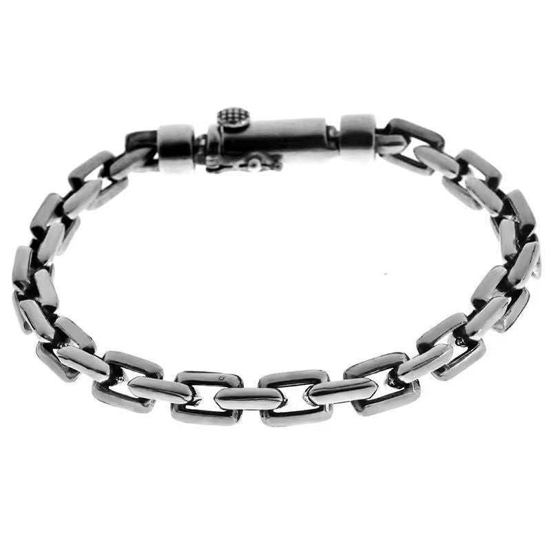 Xiangxu's new personalized latch bracelet, trendy men's ring buckle, simple and versatile retro couple men's and women's bracelets