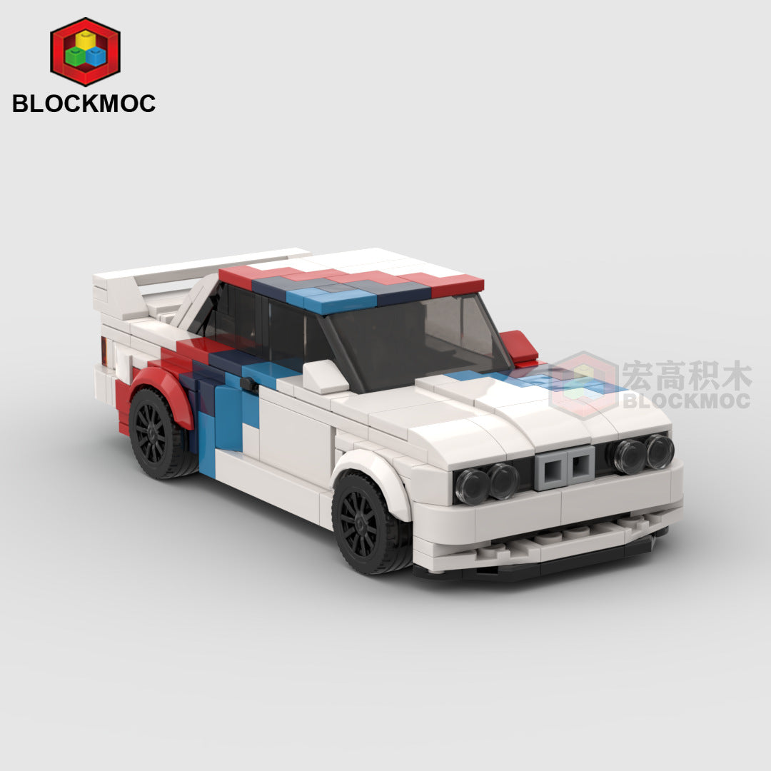 [M power] MOC building blocks are suitable for LEGO speed series 8-grid BMW E30 M3 racing car building boy