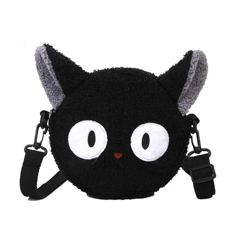 2021 New Cute Ugly Soft Girl Plush Bag Personality Funny Cat Bear Sheep One Shoulder Diagonal Bag