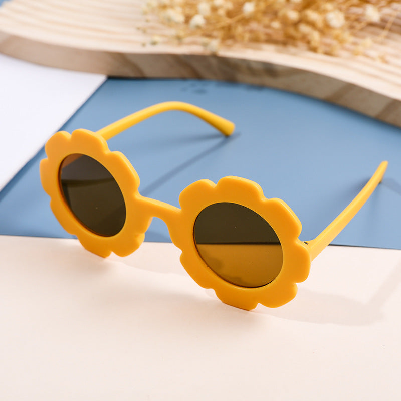 2022 Summer Frame New Japanese and Korean Trend Party Sunflower Sunscreen and UV Protection Children's Sunglasses