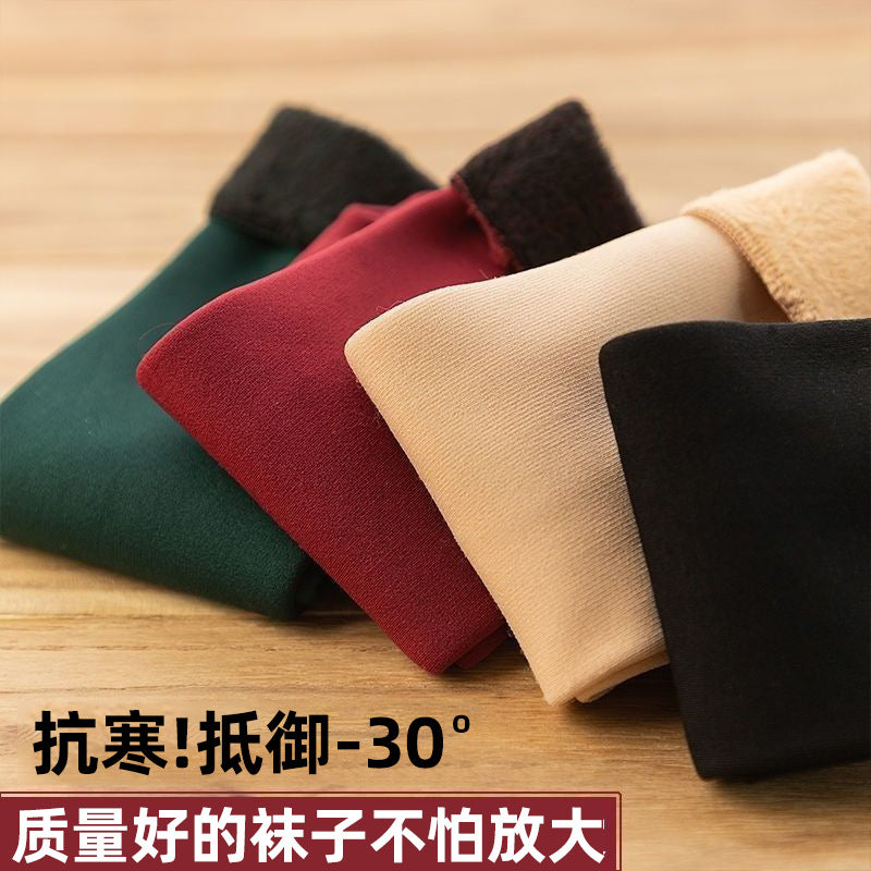 Winter snow socks plus velvet thick women's warm socks floor socks mid-tube confinement socks factory direct sales